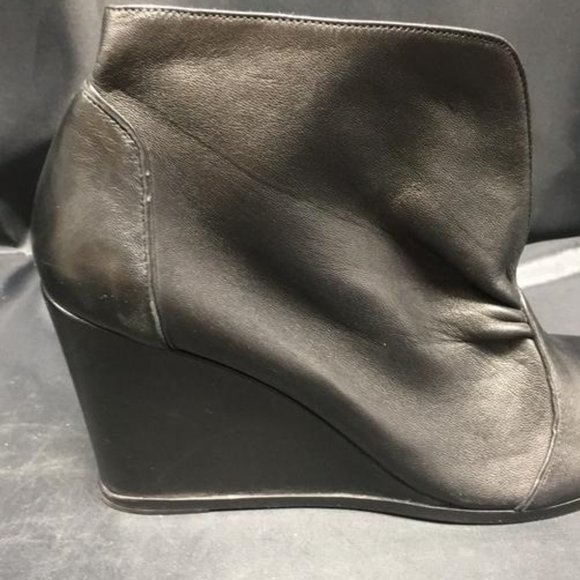 Sigerson Morrison Black Belle By Maxim Boots Wedge - Picture 12 of 12